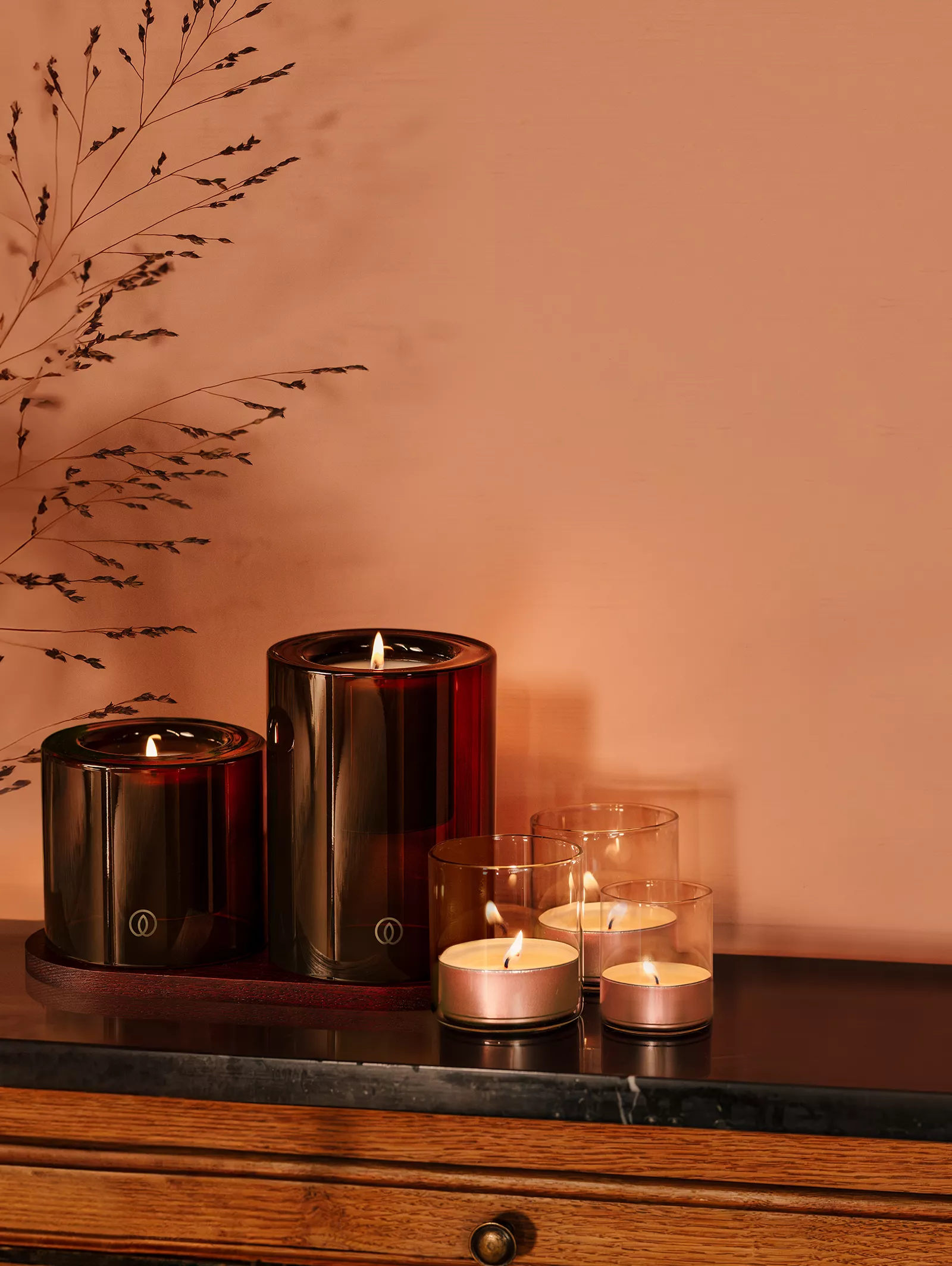 Maxi scented rosegold tealights