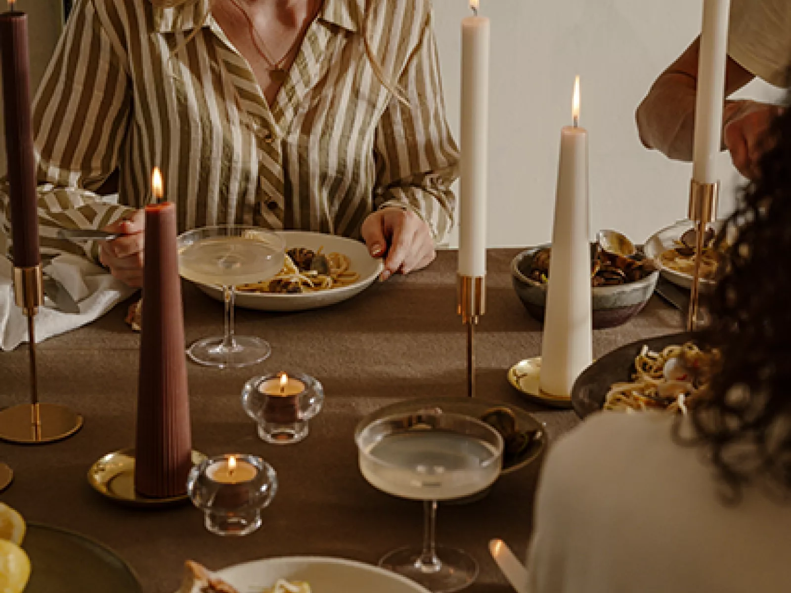 Iconic collection - Ribbed dinner candles